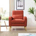 Modern Upholstered Armchair Accent Chair Single Sofa Chair with Wooden Legs For Bedroom Living Room Apartment
