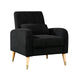 Modern Upholstered Armchair Accent Chair Single Sofa Chair with Wooden Legs For Bedroom Living Room Apartment