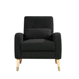 Modern Upholstered Armchair Accent Chair Single Sofa Chair with Wooden Legs For Bedroom Living Room Apartment