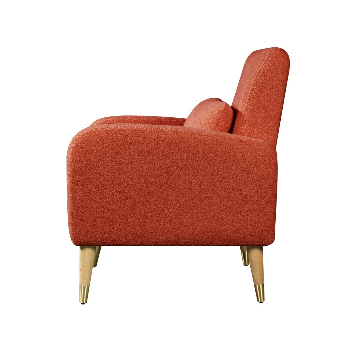 Modern Upholstered Armchair Accent Chair Single Sofa Chair with Wooden Legs For Bedroom Living Room Apartment