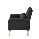 Modern Upholstered Armchair Accent Chair Single Sofa Chair with Wooden Legs For Bedroom Living Room Apartment