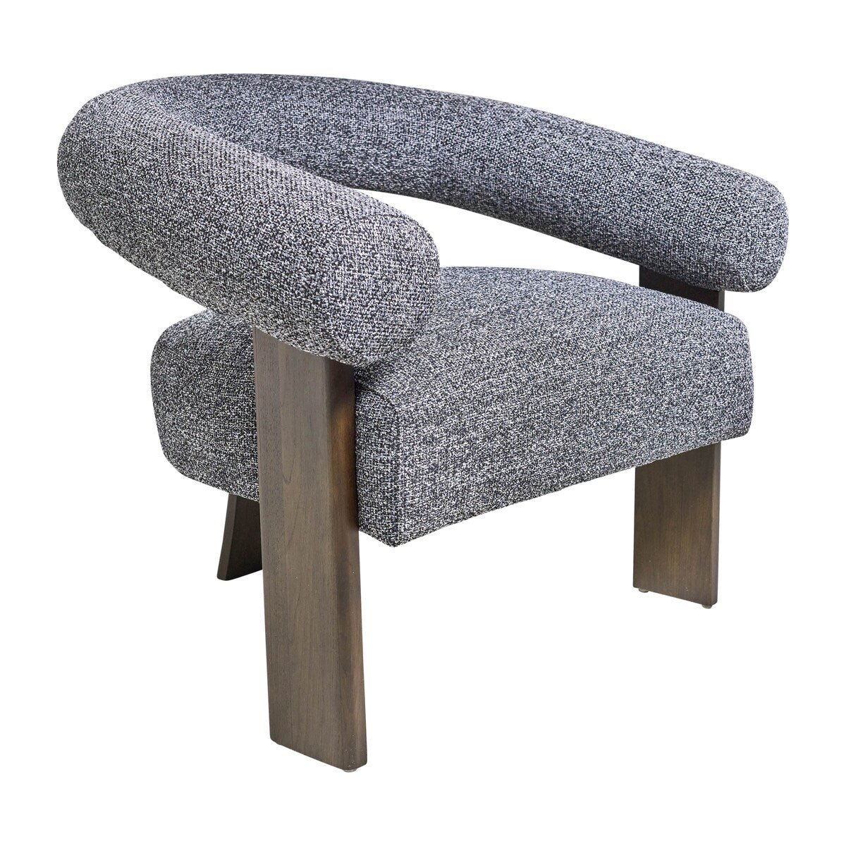 Modern Upholstered Curved Back Chair