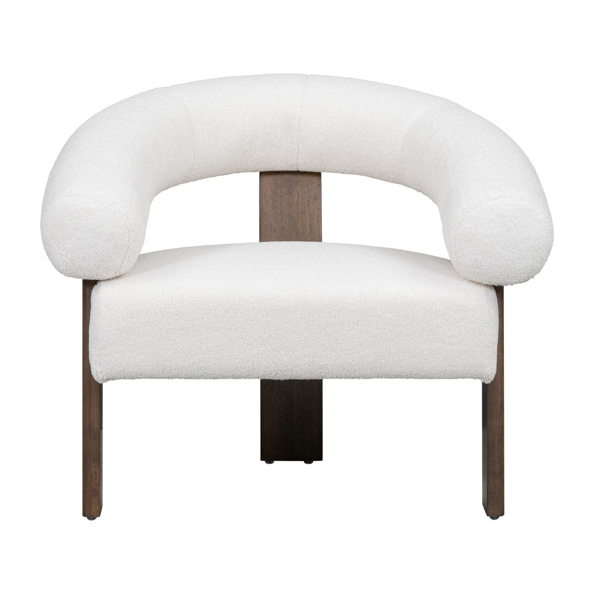 Modern Upholstered Curved Back Chair