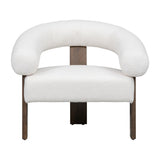 Modern Upholstered Curved Back Chair