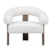 Modern Upholstered Curved Back Chair