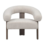 Modern Upholstered Curved Back Chair
