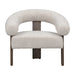 Modern Upholstered Curved Back Chair