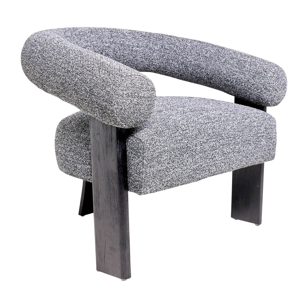 Modern Upholstered Curved Back Chair