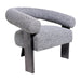 Modern Upholstered Curved Back Chair