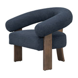 Modern Upholstered Curved Back Chair