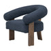 Modern Upholstered Curved Back Chair