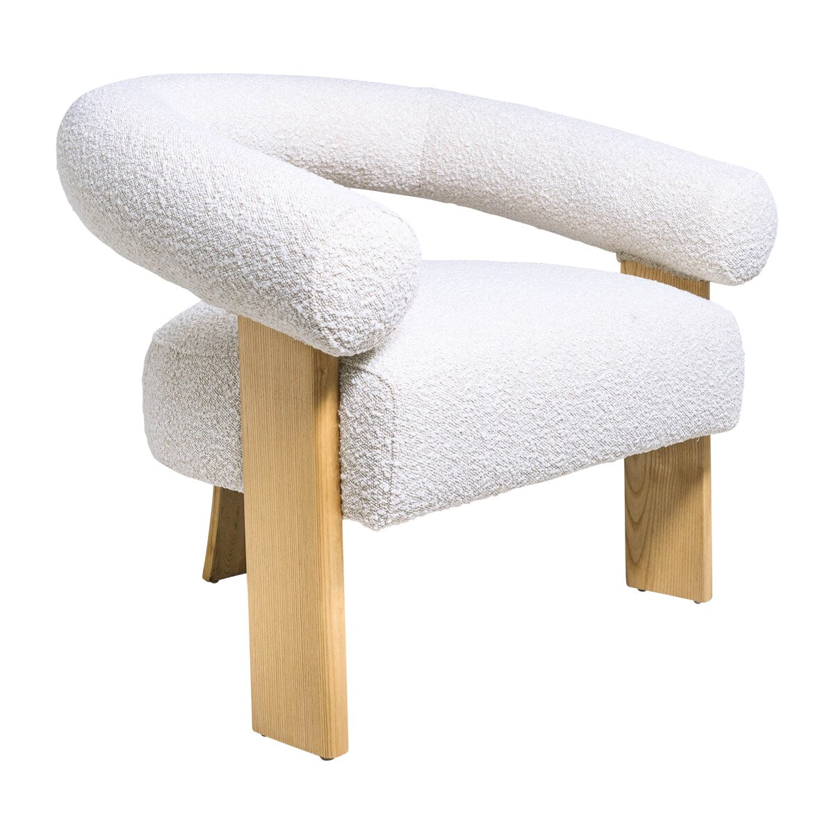 Modern Upholstered Curved Back Chair