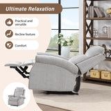 Modern Upholstered Lounge Single Sofa Oversize Recliner Chair with Soft Durable Fabric and Tall Neck Support, for Living Room