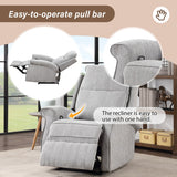 Modern Upholstered Lounge Single Sofa Oversize Recliner Chair with Soft Durable Fabric and Tall Neck Support, for Living Room