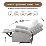 Modern Upholstered Lounge Single Sofa Oversize Recliner Chair with Soft Durable Fabric and Tall Neck Support, for Living Room