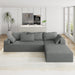Modern Upholstered Sectional Sofa Couch Set,Modular 108" L Shaped Sectional With 6 Pillows,Free Combination Sofa Couch