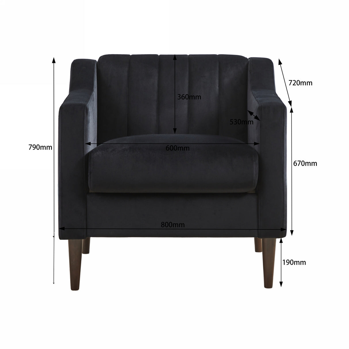 Modern Upholstered Tufted Accent Chair with Metal Legs