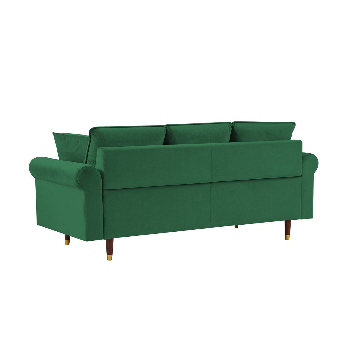 Modern Velvet 3-Seater Sofa Couch with Pillows