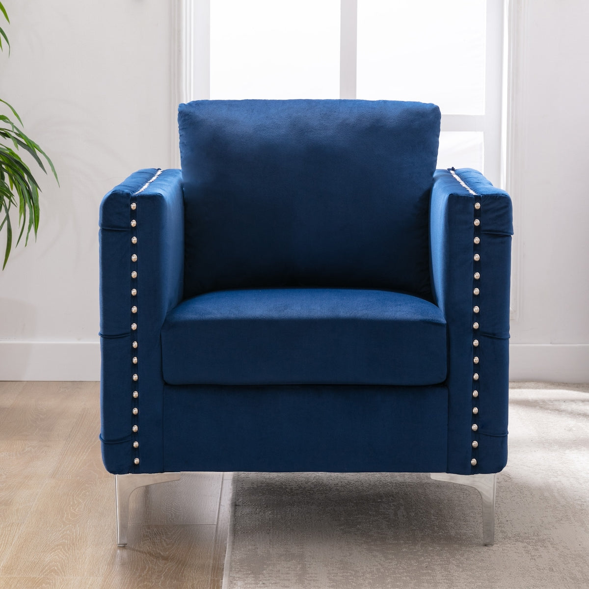 Modern Velvet Armchair Teal