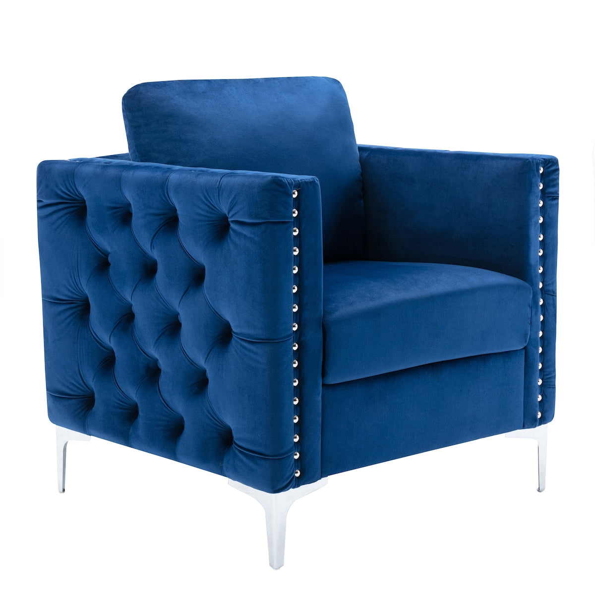 Modern Velvet Armchair Teal