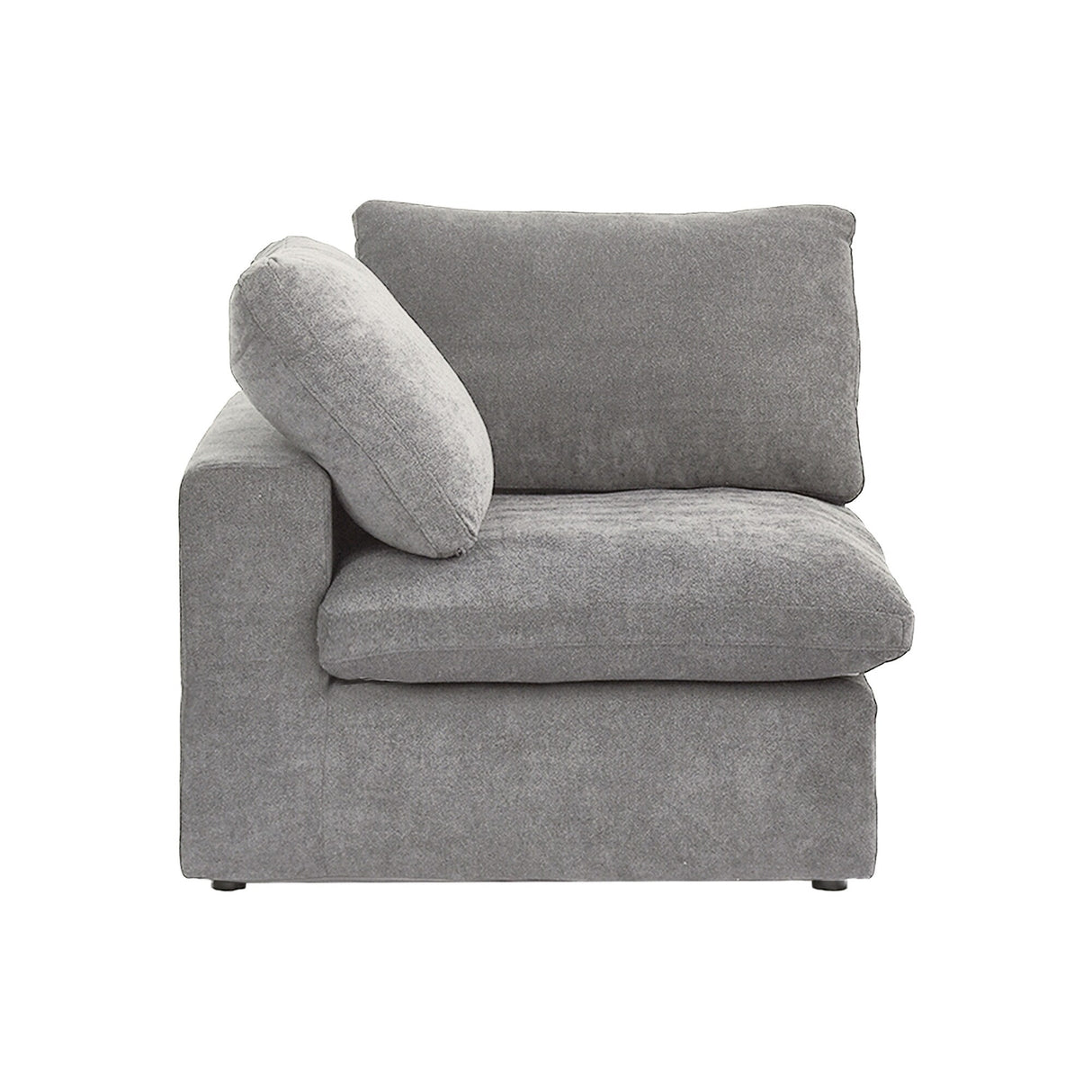 Modern Linen Sectional Sofa Commix Down Filled Overstuffed Upholstered Couches for Living Room