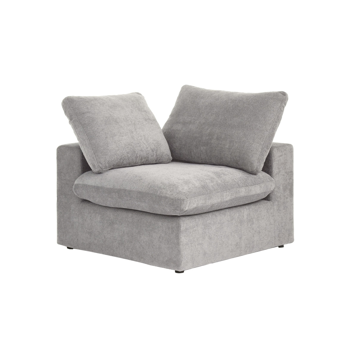 Modern Linen Sectional Sofa Commix Down Filled Overstuffed Upholstered Couches for Living Room