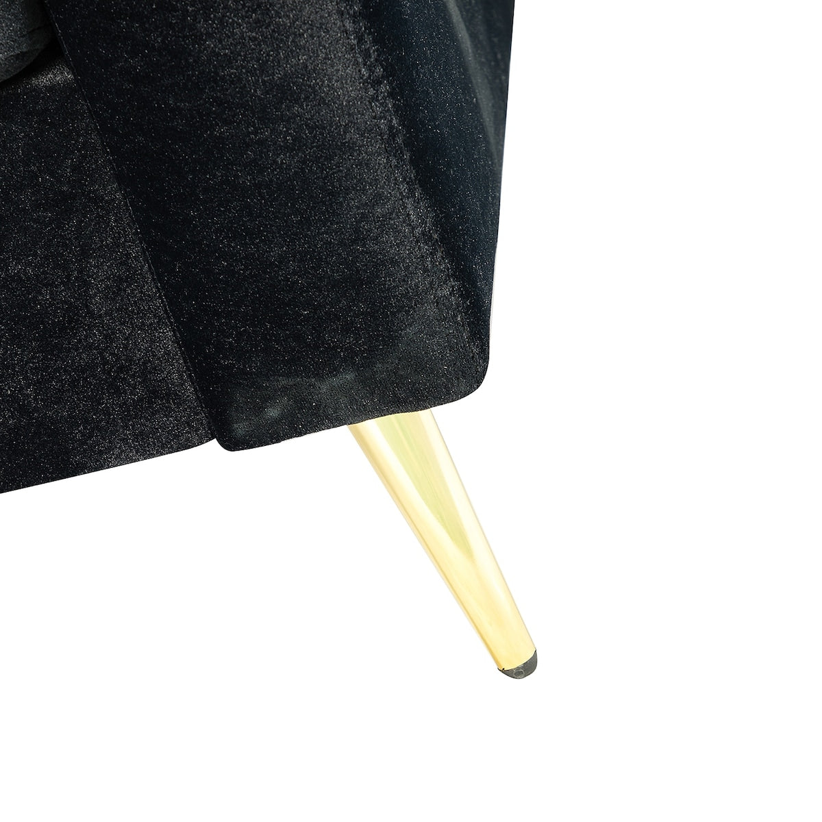 Modern Velvet Thicken Padded Seat Club Chair Accent Chair with Four Tapered Golden Metal Legs
