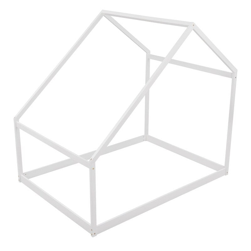 Modern Versatile Design Full Size House Bed Kids Bed Wooden Kids Furniture, White