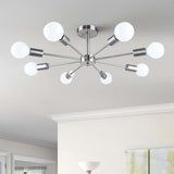 Black/ Gold Sputnik Semi Flush Mount Lamp Close to Ceiling Light Fixture for Living Room/ Kitchen/ Office/ Bedroom/ Foyer