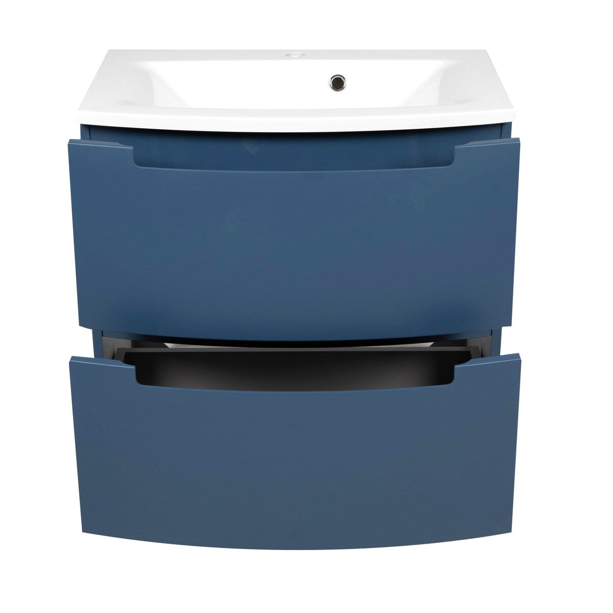Modern Wall-Mount Bathroom Vanity with Washbasin | Delux Gray Matte Collection with Mirror
