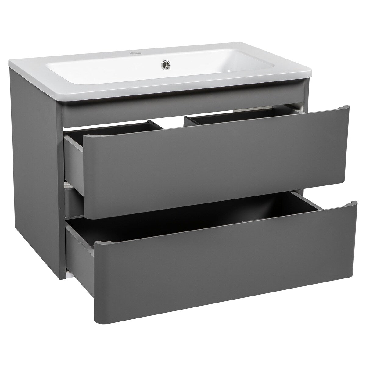 Wall-Mounted Bathroom Vanity with Washbasin Comfort Collection No Mirror
