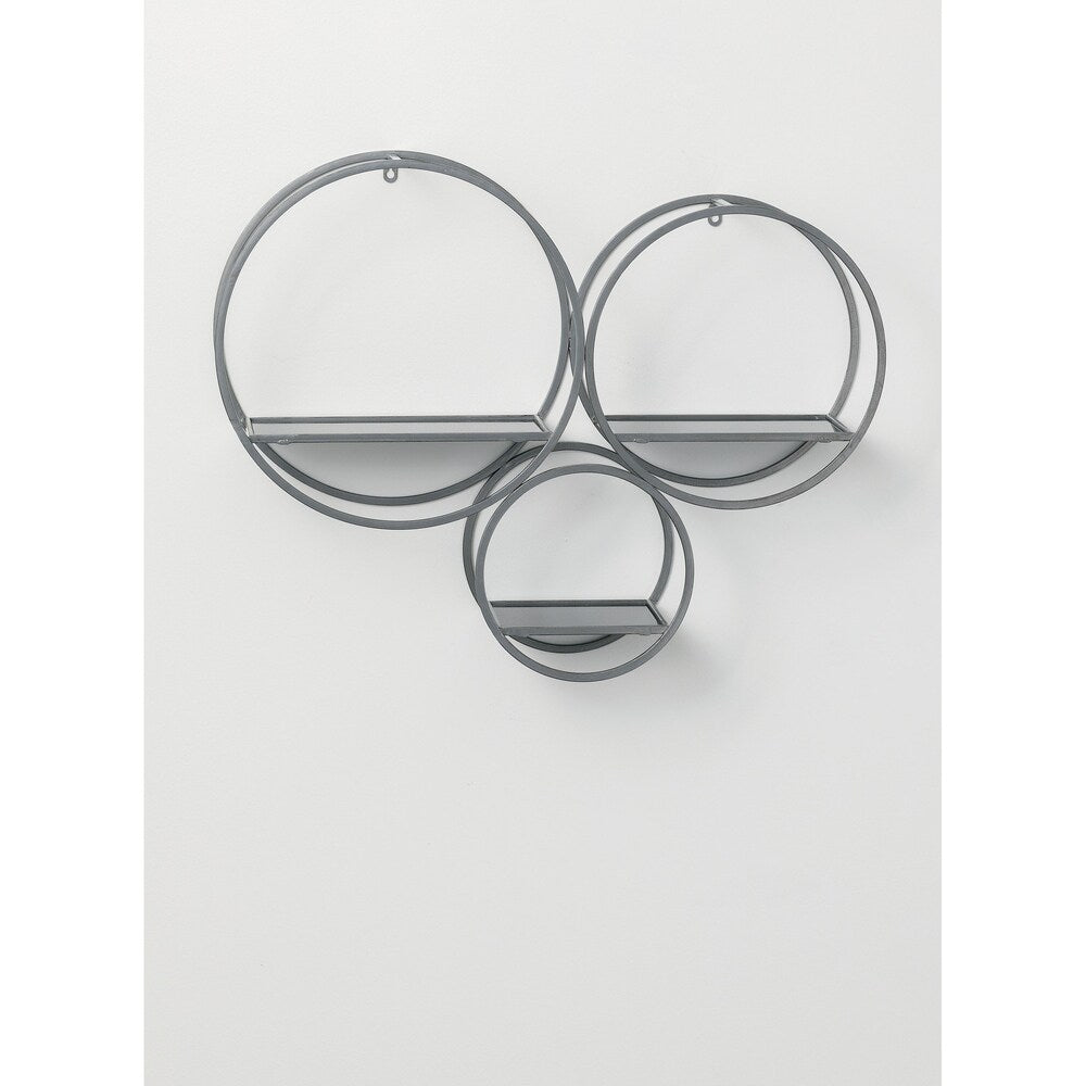 Sullivans Modern Wall Shelves - 3 Cirlce Shelf - 30.75"L x 8"W x 23.5"H