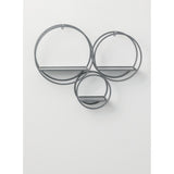 Sullivans Modern Wall Shelves - 3 Cirlce Shelf - 30.75"L x 8"W x 23.5"H