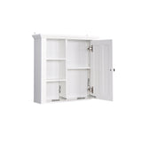 Modern White Bathroom Wooden Wall Cabinet with Door and Shelf