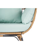 Modern Wicker Egg Chair with 5 Cushions: Comfortable and Durable Lounger for Patio, Backyard, and Living Room