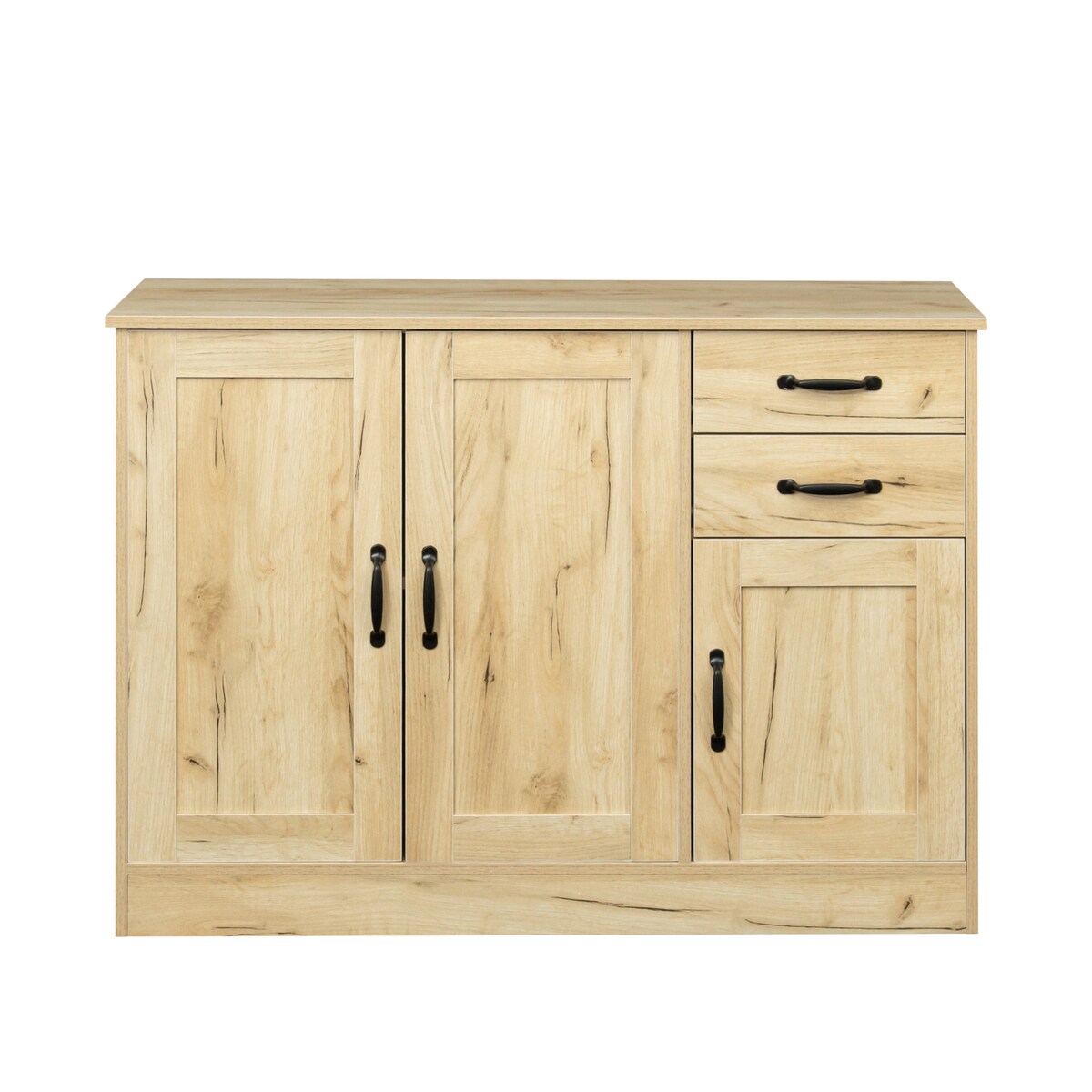 Modern Wood Buffet Sideboard With 2 Doors And 2 Drawers