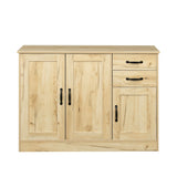 Modern Wood Buffet Sideboard With 2 Doors And 2 Drawers
