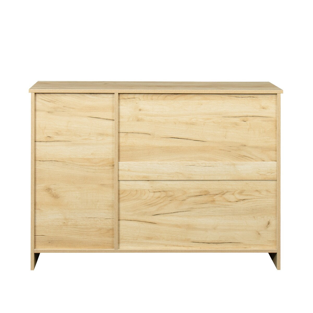 Modern Wood Buffet Sideboard With 2 Doors And 2 Drawers