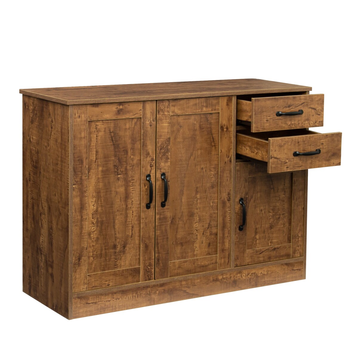 Modern Wood Buffet Sideboard With 2 Doors And 2 Drawers