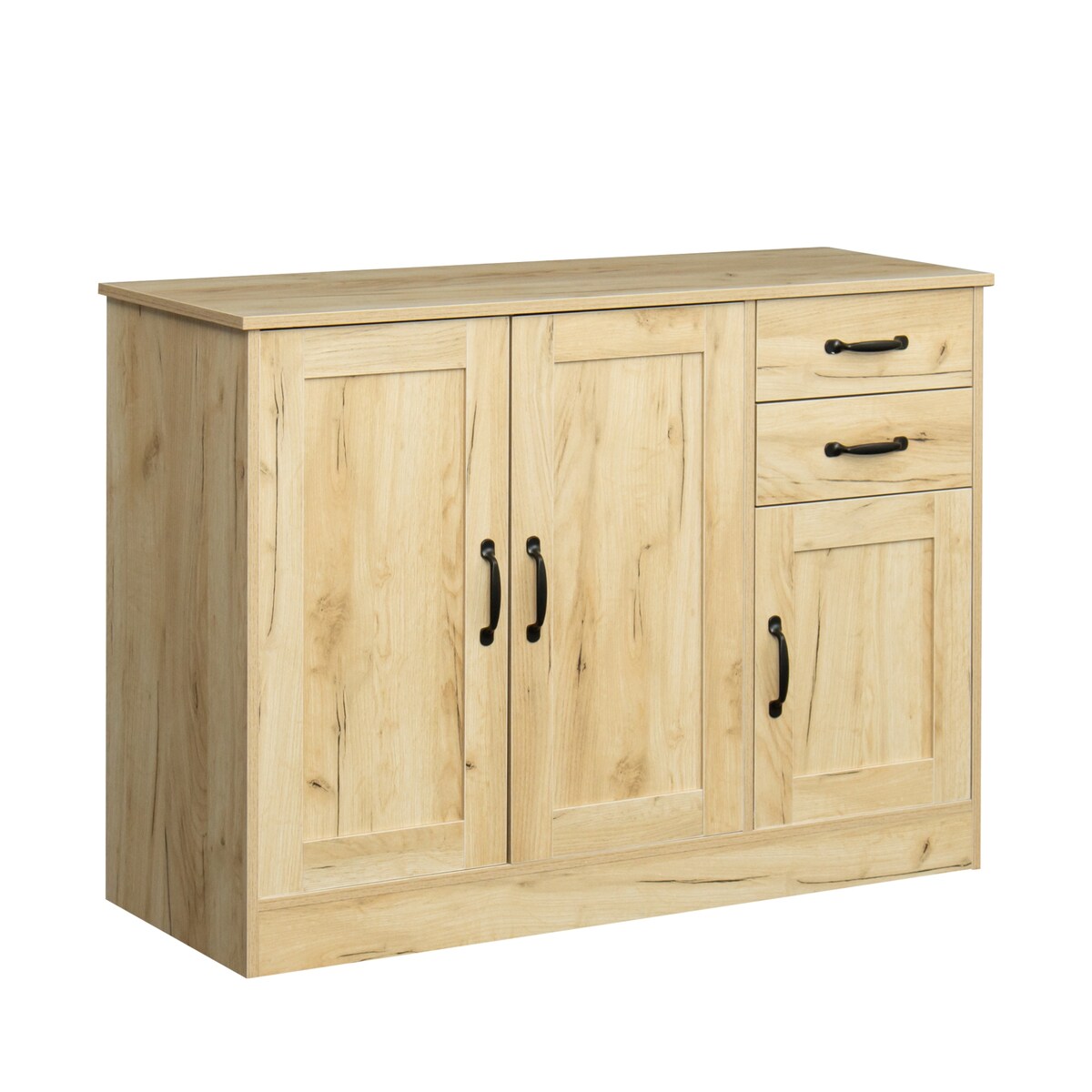Modern Wood Buffet Sideboard With 2 Doors And 2 Drawers
