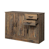 Modern Wood Buffet Sideboard With 2 Doors And 2 Drawers