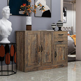 Modern Wood Buffet Sideboard With 2 Doors And 2 Drawers