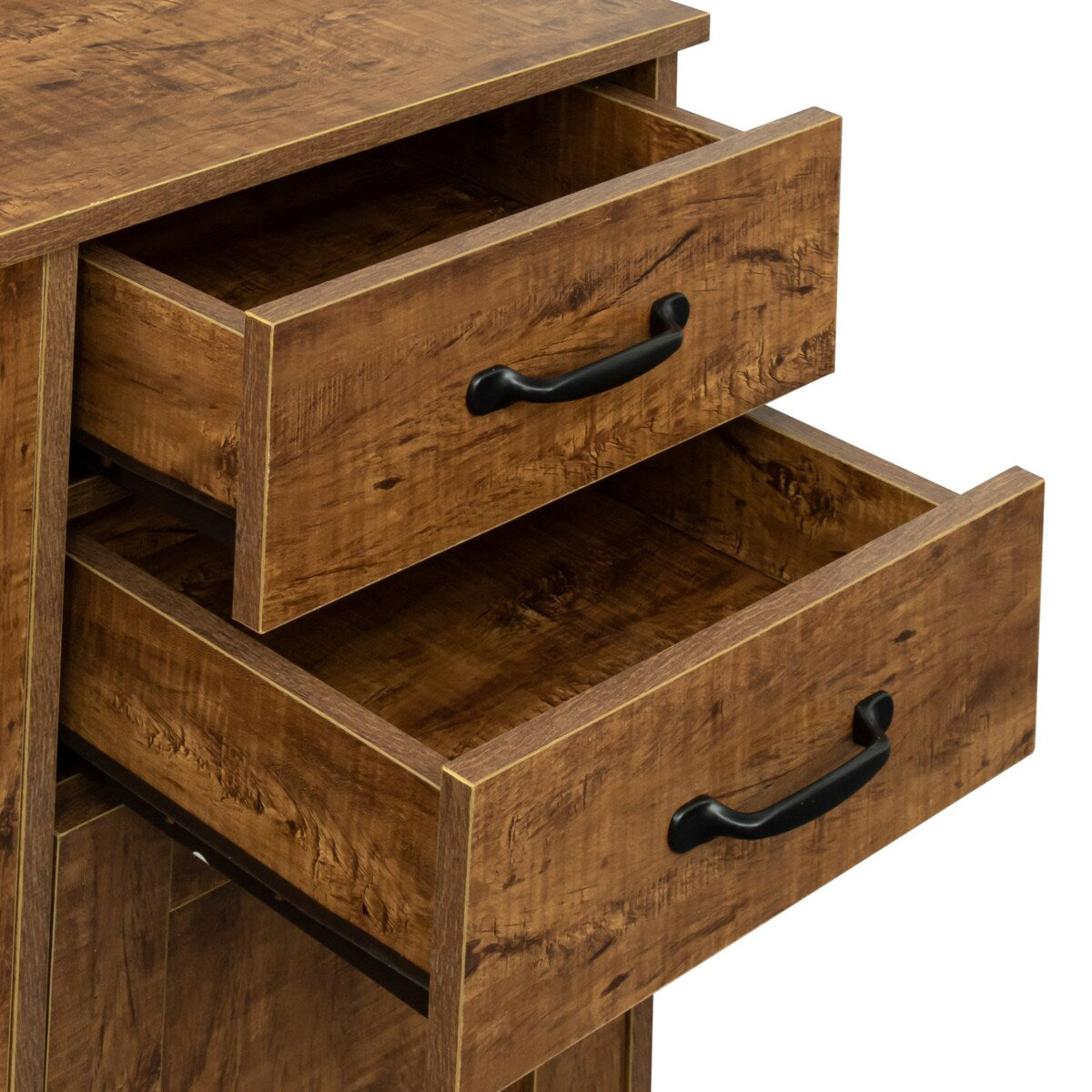 Modern Wood Buffet Sideboard With 2 Doors And 2 Drawers