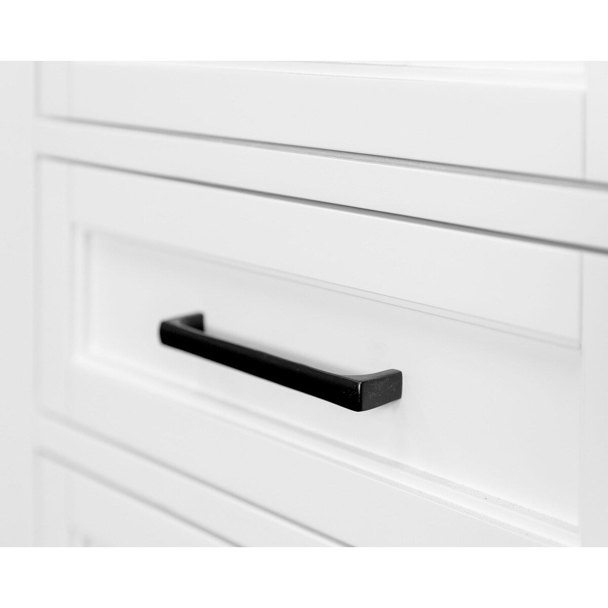 Modern Wood Desk, Office Writing Table, Credenza, Fully Assembled, White Finish