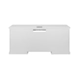 Modern Wood Desk, Office Writing Table, Credenza, Fully Assembled, White Finish