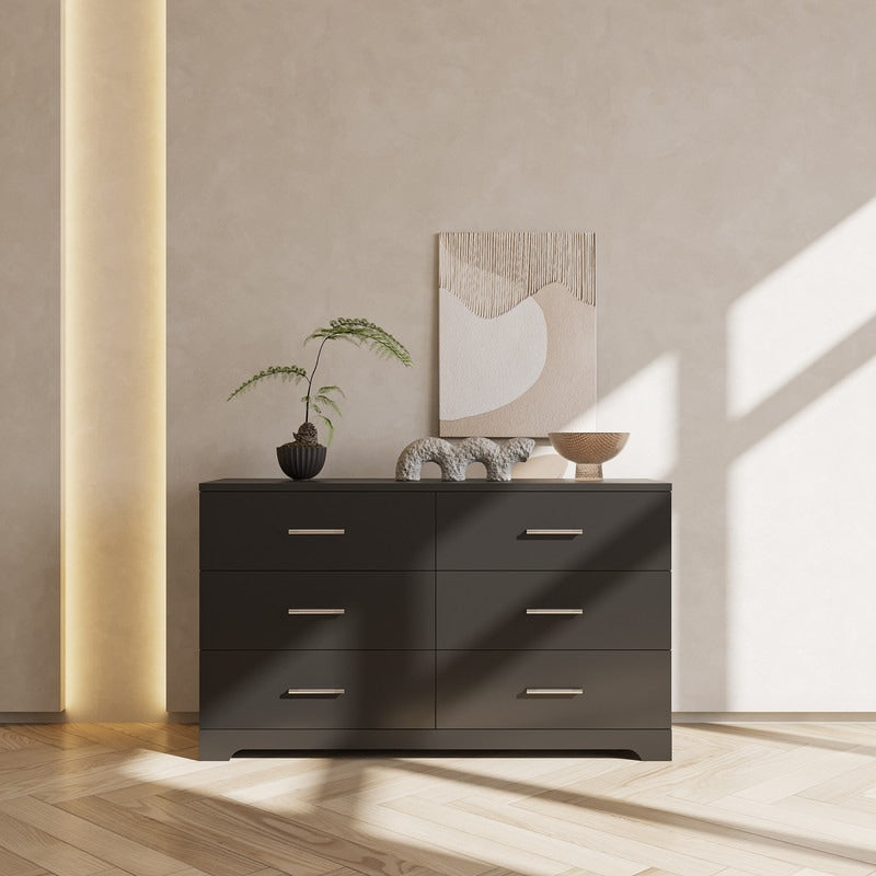 Modern Wood Dresser for Bedroom with Wide Drawers