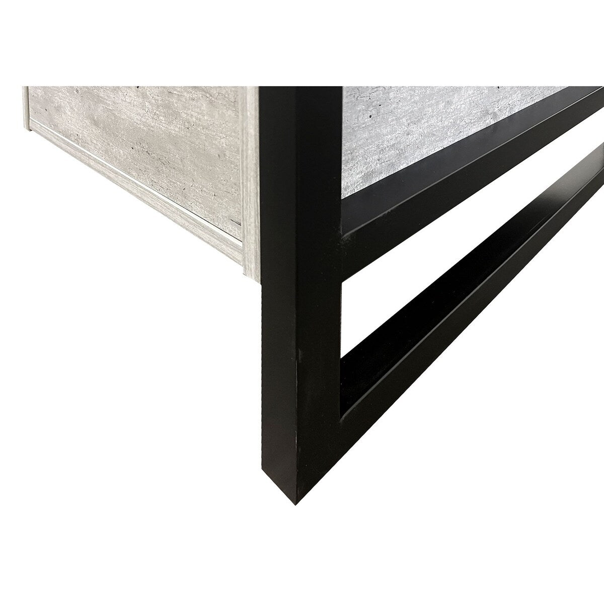 Modern Wood Laminate Double Pedestal Executive Desk, Writing Table, Office Desk With Drawers, Concrete Gray