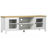 Modern Wood TV Stand with Shelves and Cabinets for Up to 60"