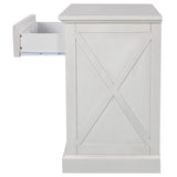 Modern Wooden Nightstand with Drawers Storage