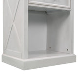 Modern Wooden Nightstand with Drawers Storage